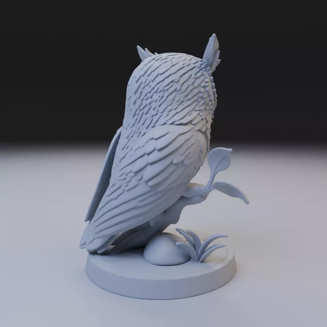 owl of wisdom 3D print model_14