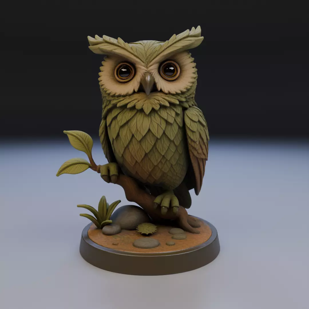 owl of wisdom 3D print model_15