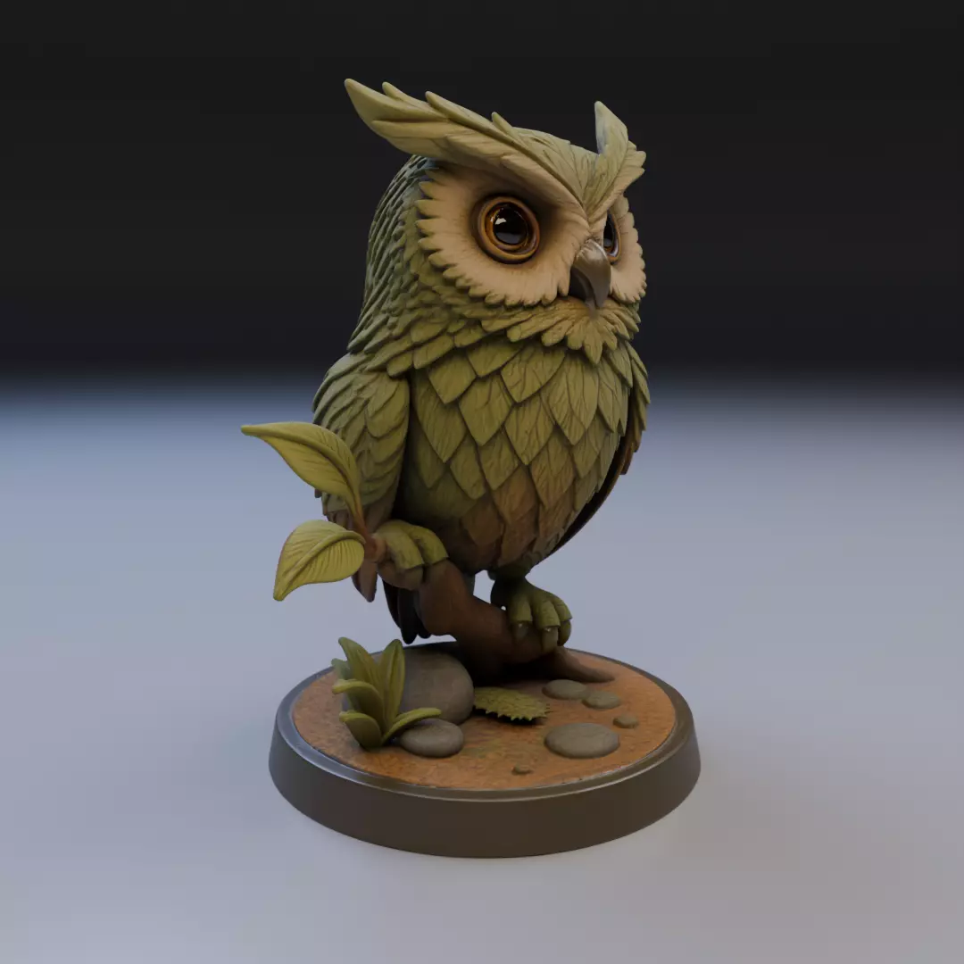 owl of wisdom 3D print model_11