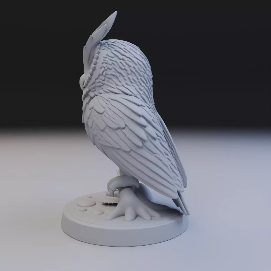 owl of wisdom 3D print model_4