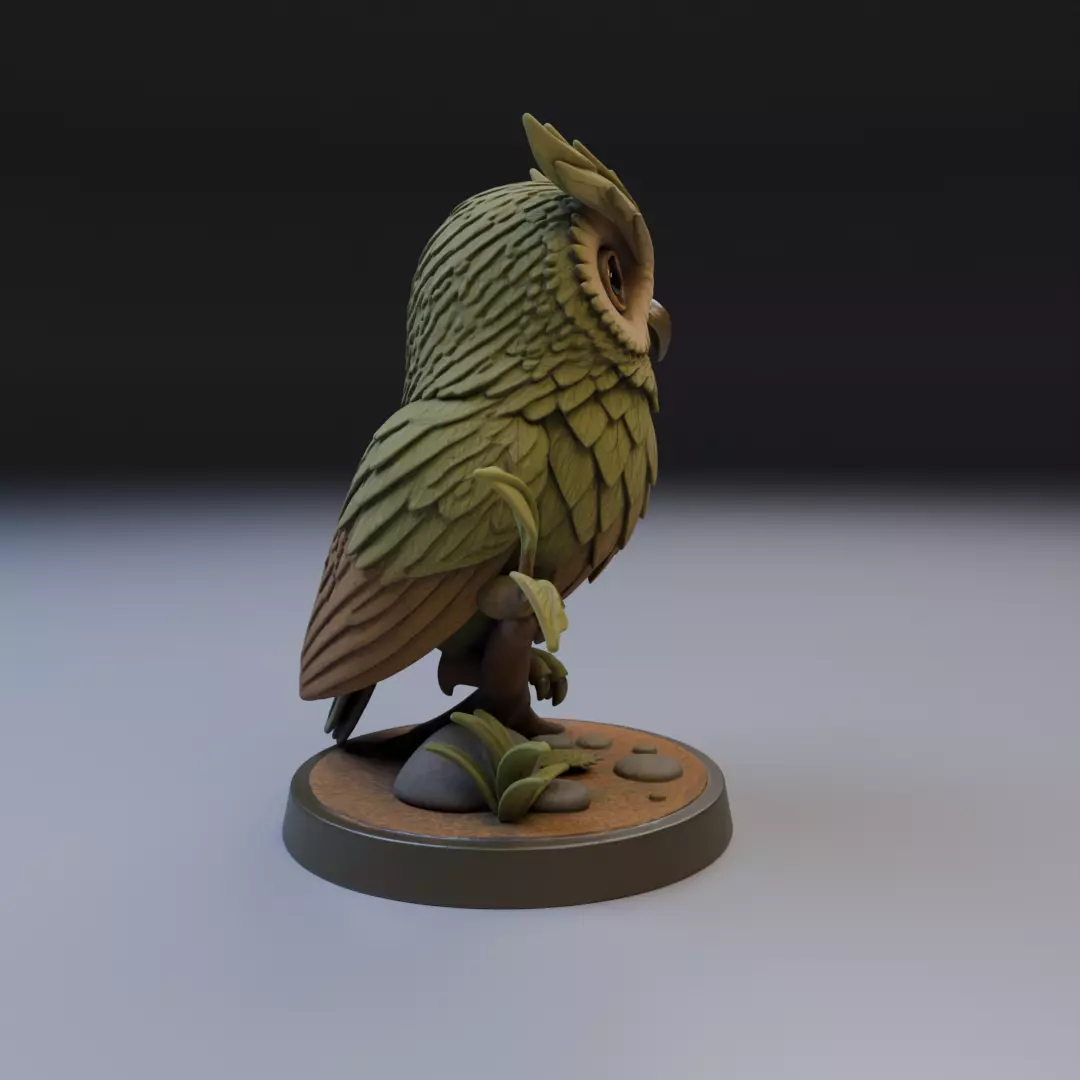 owl of wisdom 3D print model_1