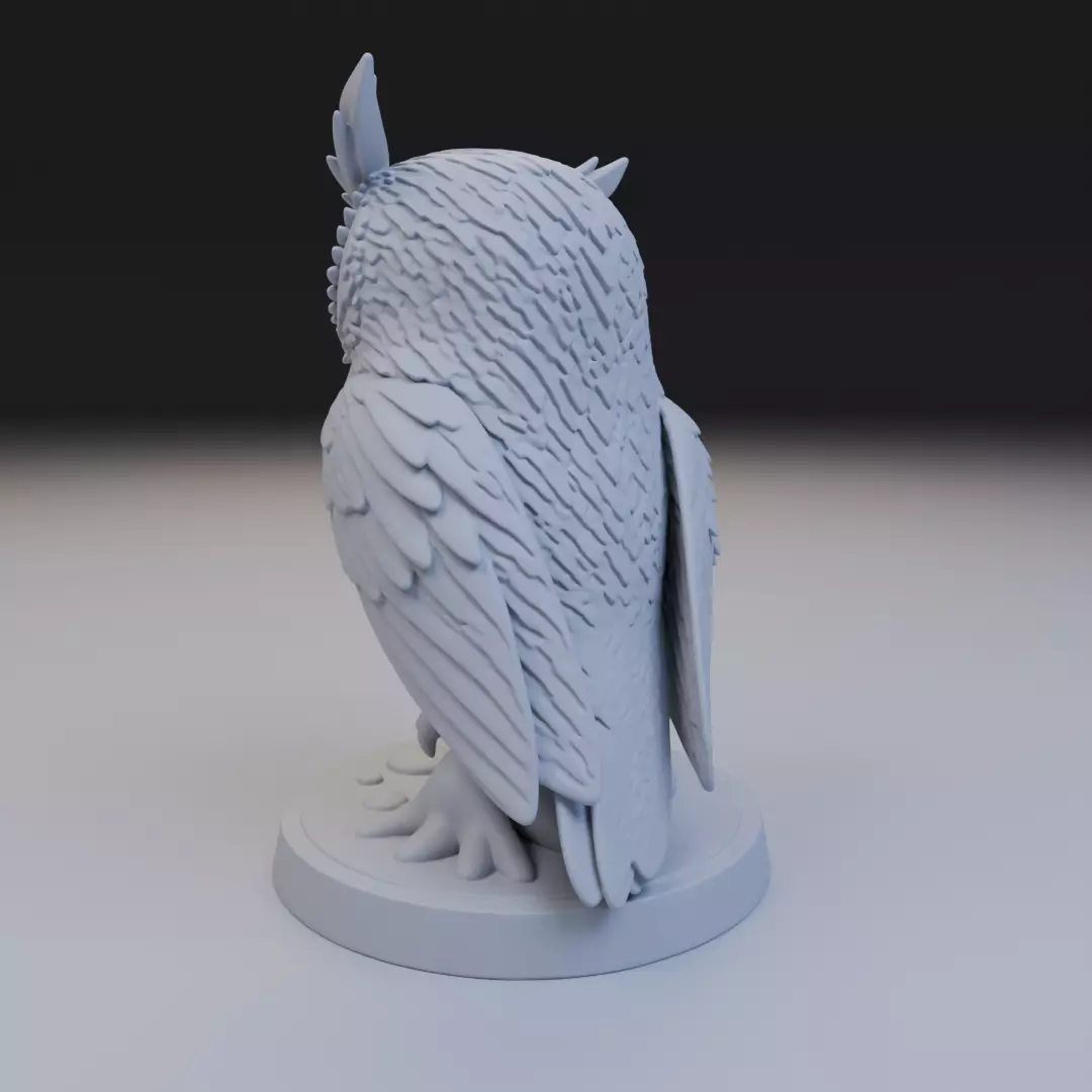 owl of wisdom 3D print model_8