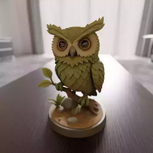 owl of wisdom 3D print model