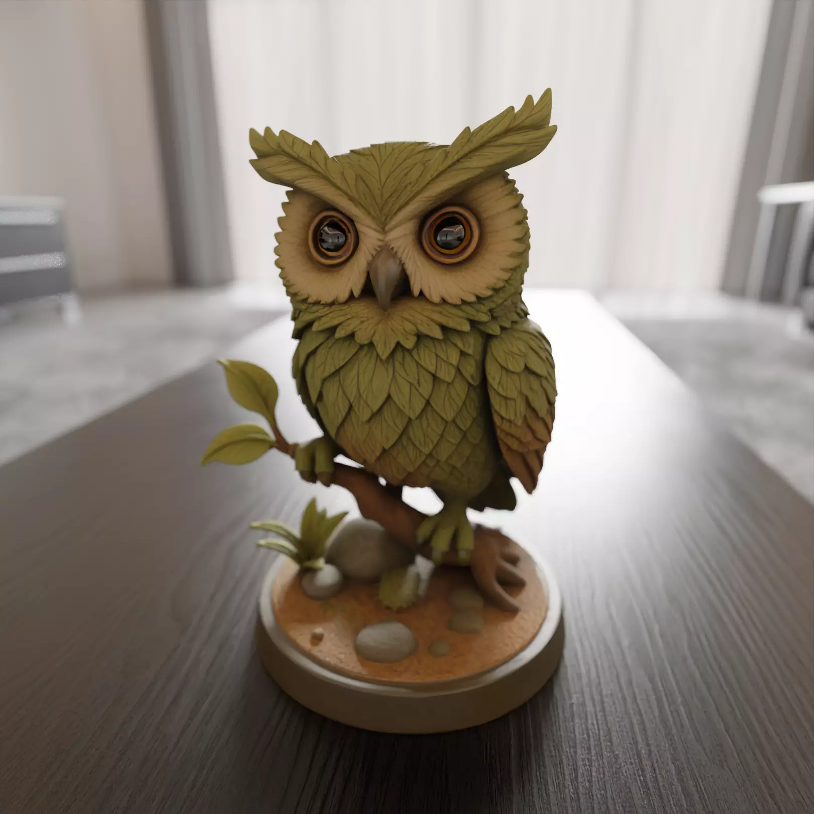 owl of wisdom 3D print model_0