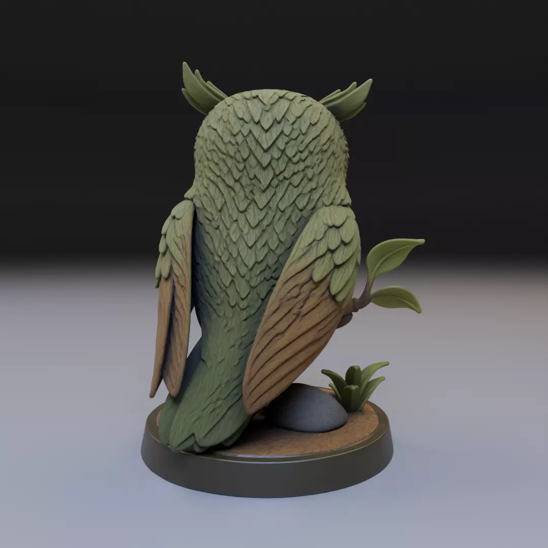 owl of wisdom 3D print model_5