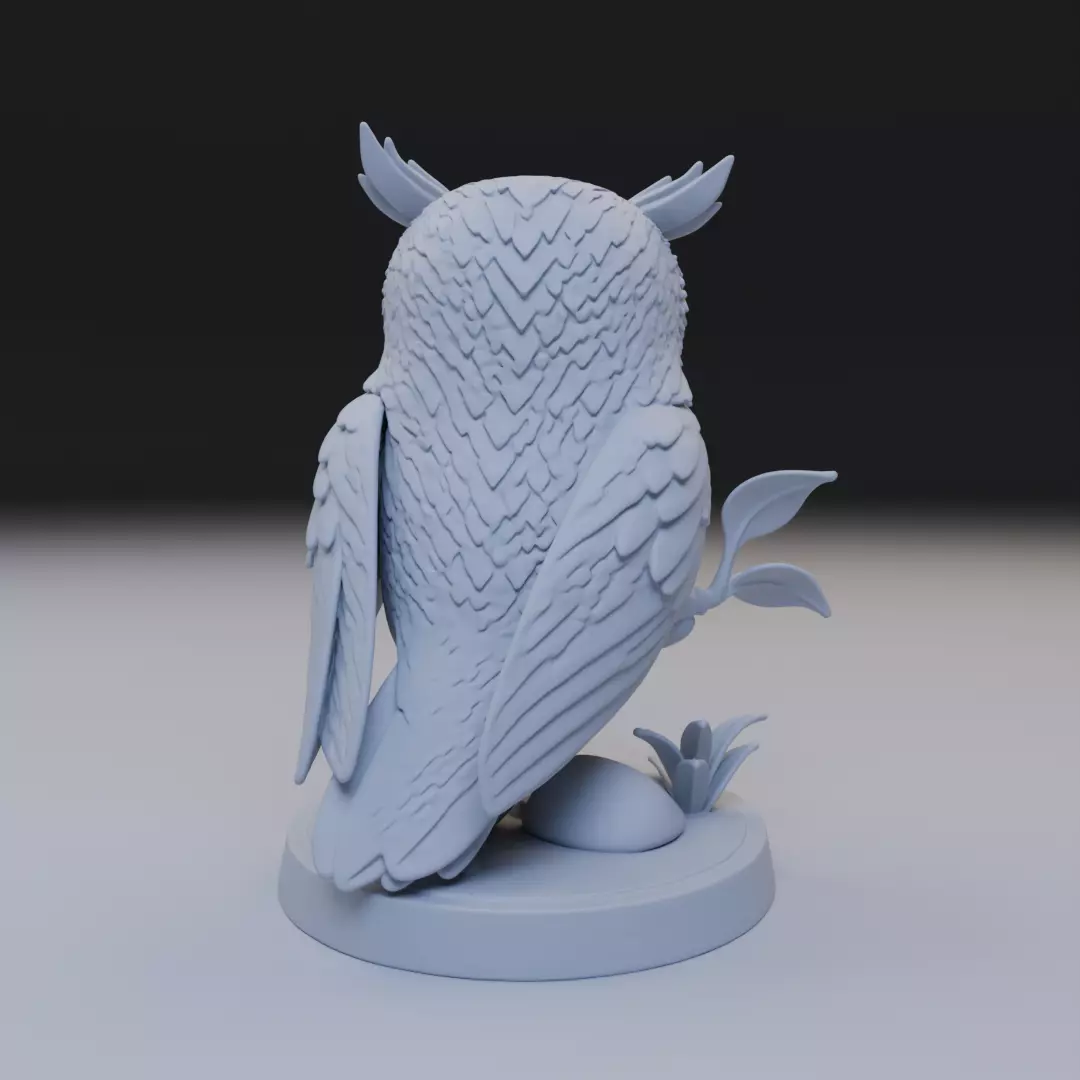 owl of wisdom 3D print model_6