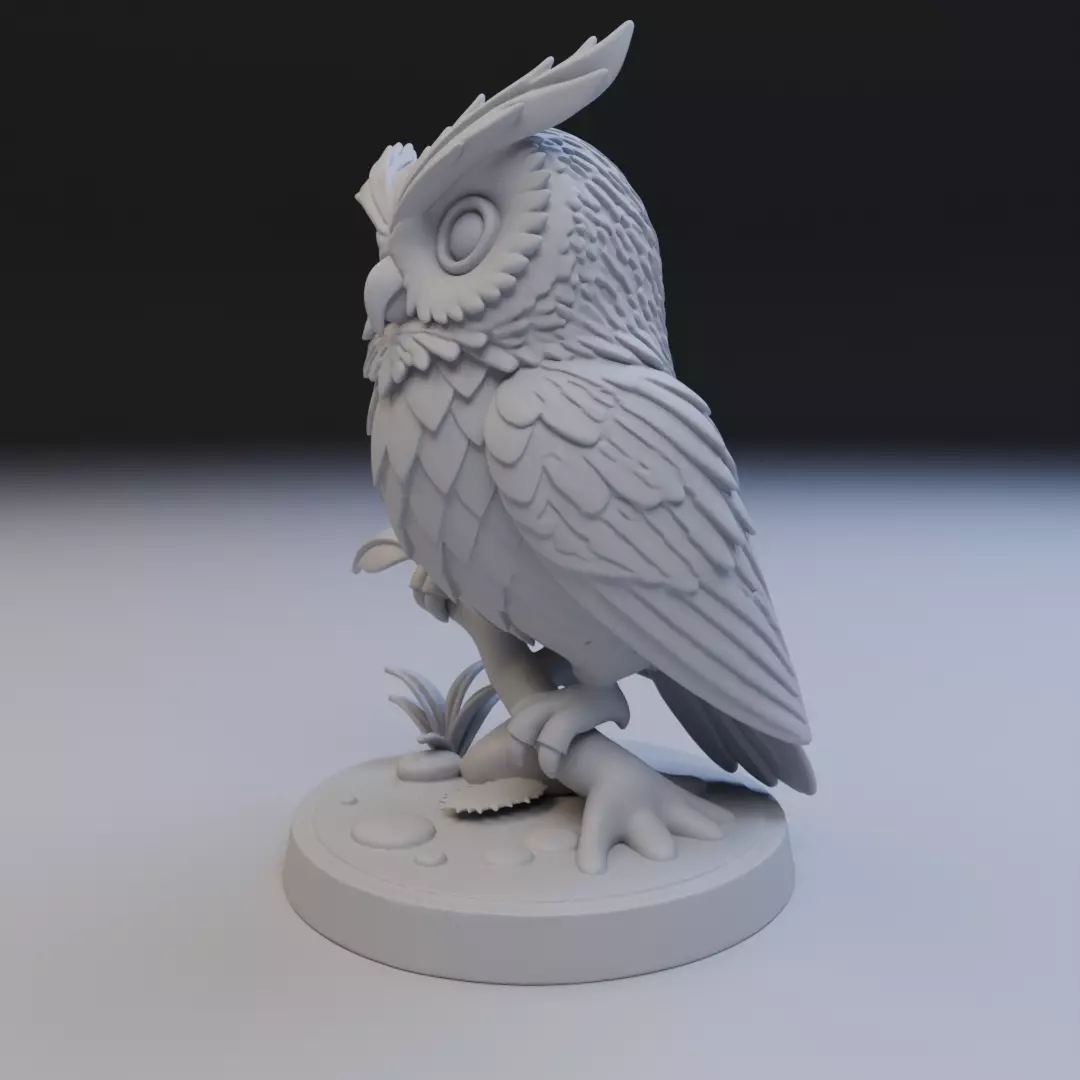 owl of wisdom 3D print model_10