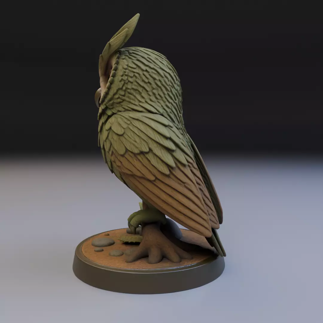 owl of wisdom 3D print model_3