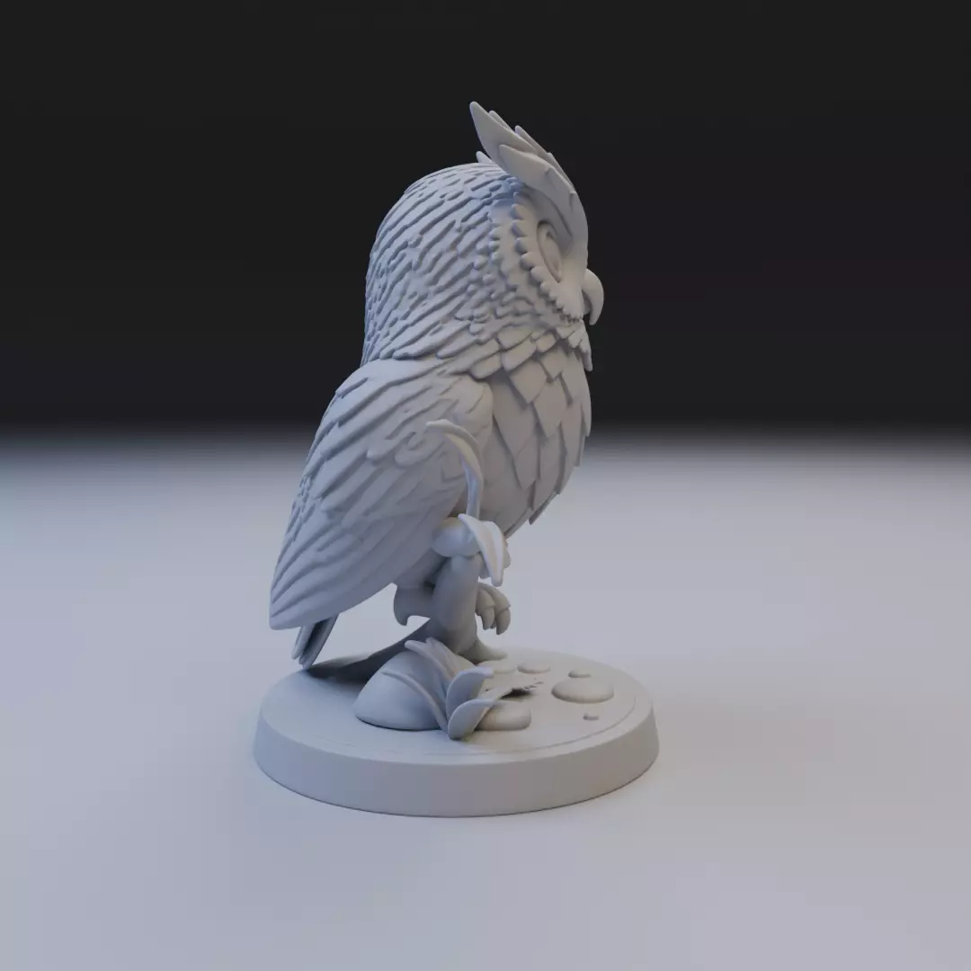 owl of wisdom 3D print model_2