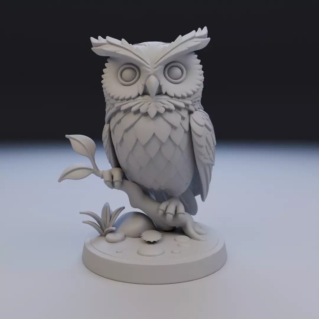 owl of wisdom 3D print model_16