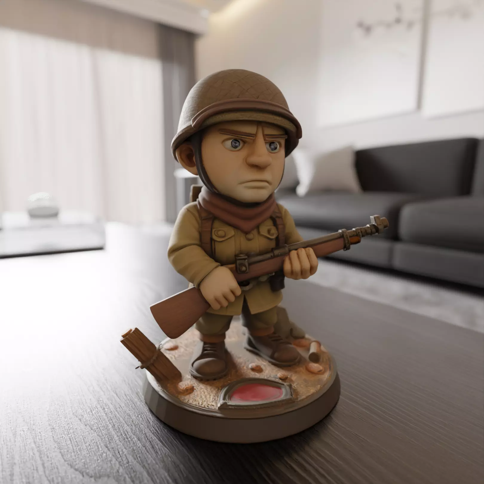 soldier of the second war 3D print model_0