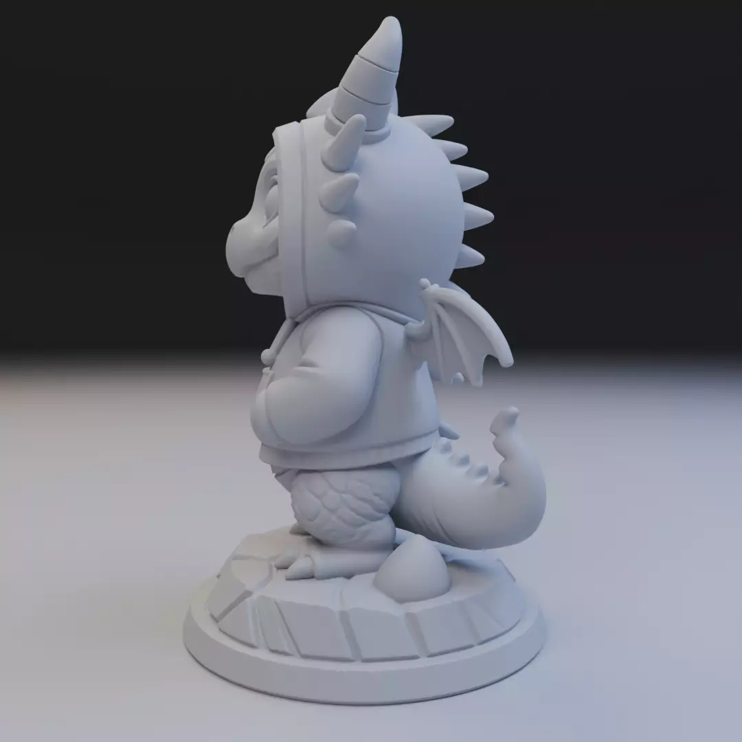 sweatshirt dragon 3D print model_4