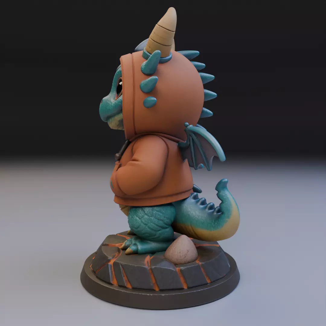 sweatshirt dragon 3D print model_3