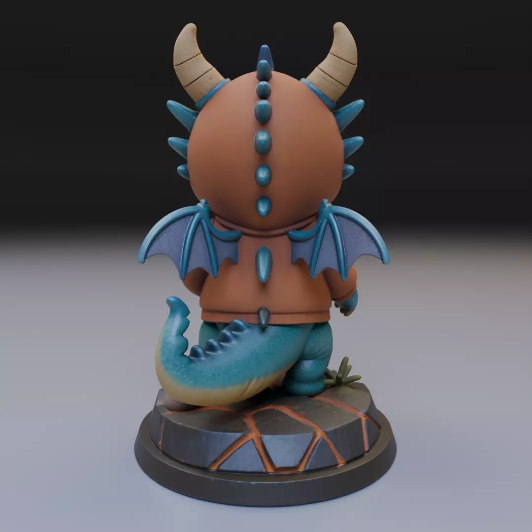 sweatshirt dragon 3D print model_5