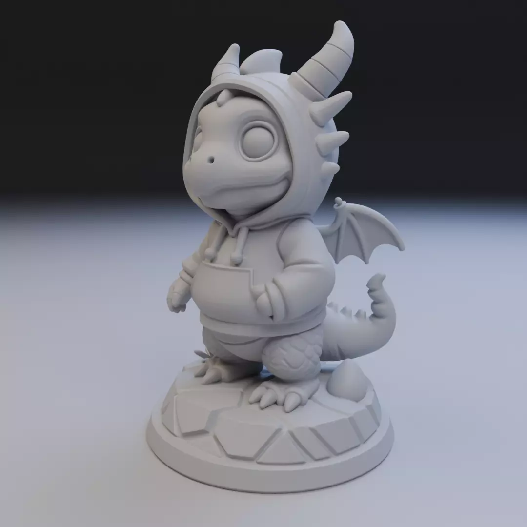 sweatshirt dragon 3D print model_10