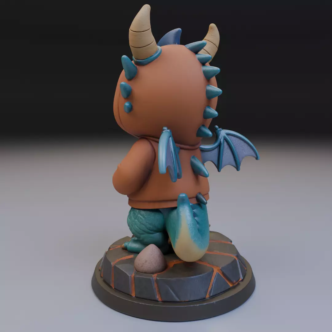 sweatshirt dragon 3D print model_7