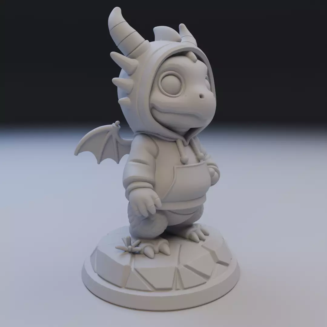 sweatshirt dragon 3D print model_12
