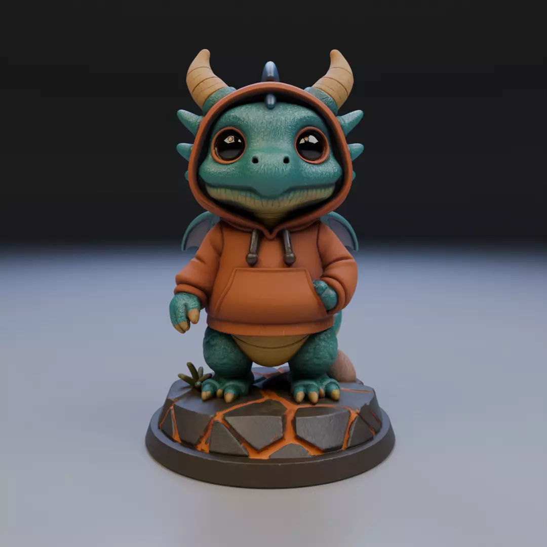sweatshirt dragon 3D print model_15