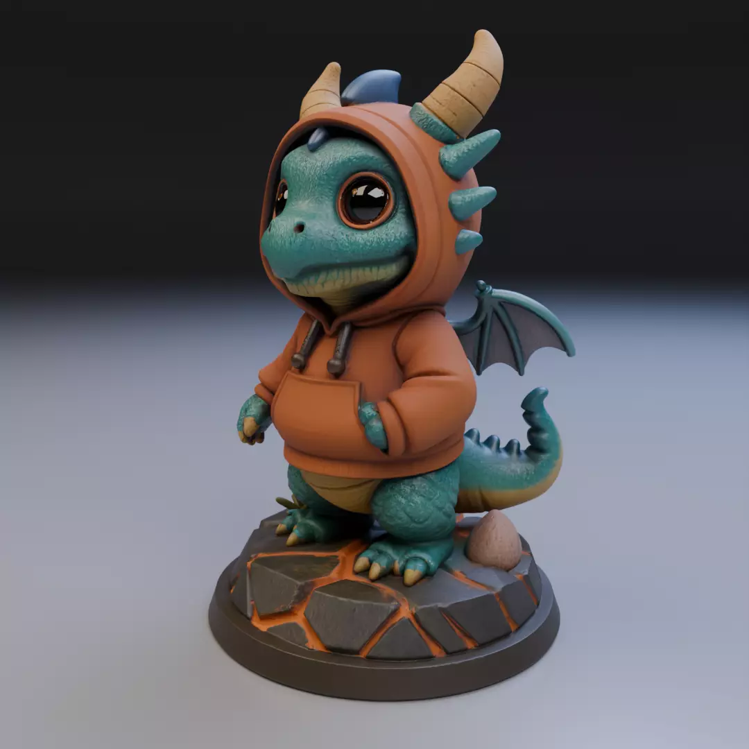 sweatshirt dragon 3D print model_9