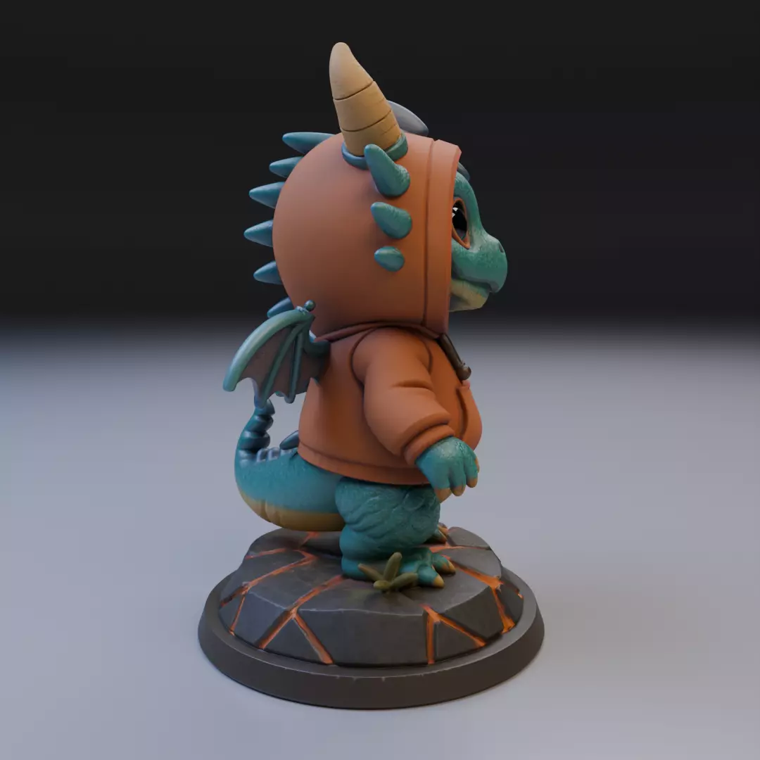 sweatshirt dragon 3D print model_1