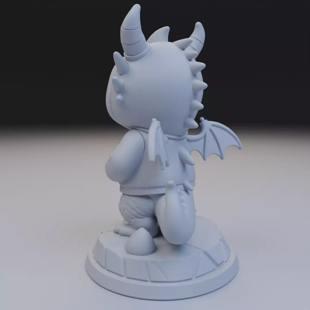 sweatshirt dragon 3D print model_8