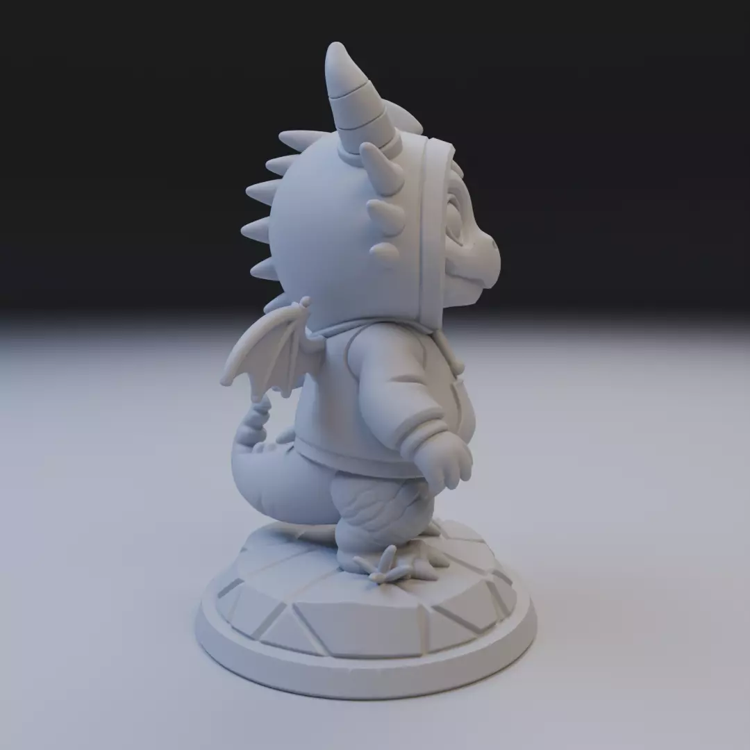 sweatshirt dragon 3D print model_2