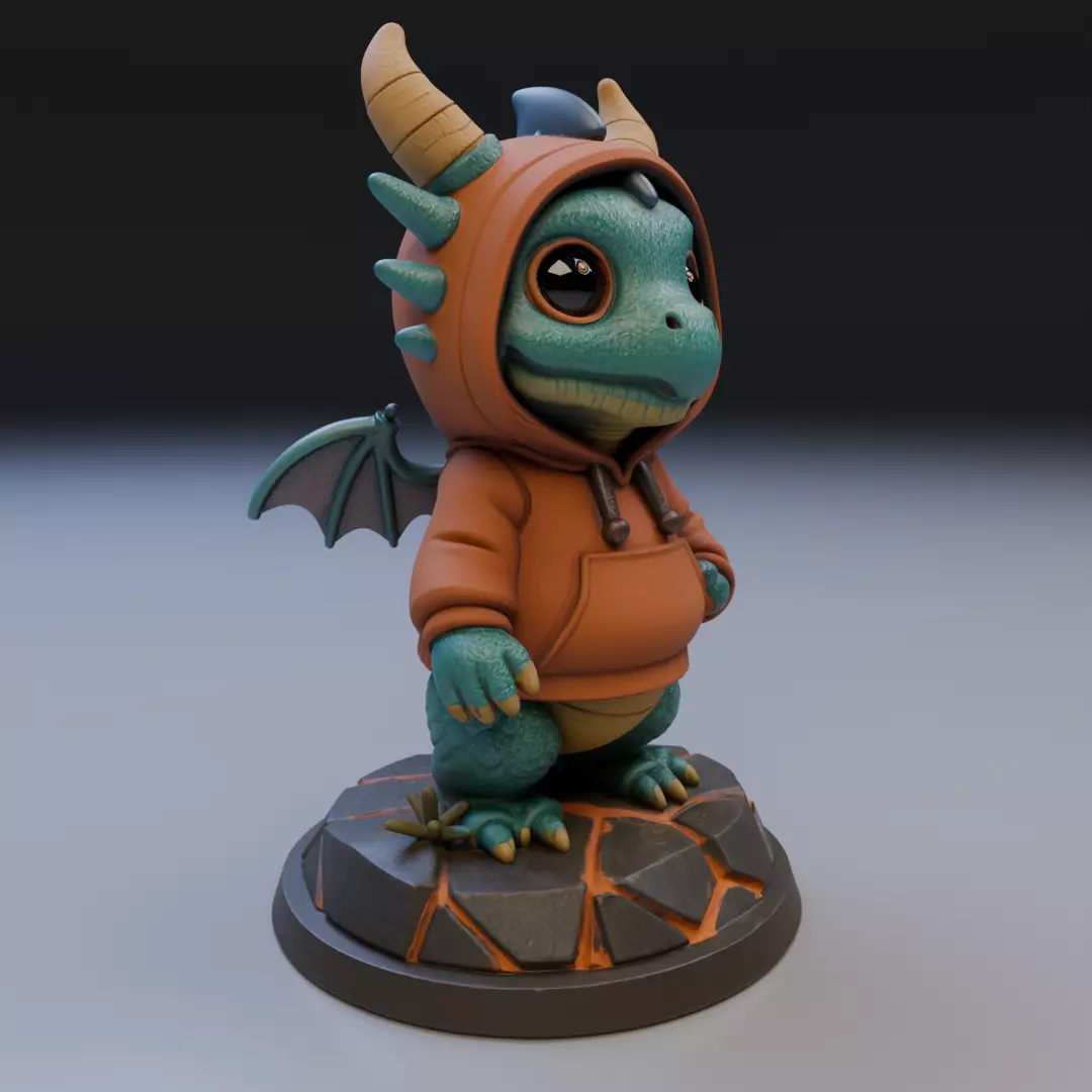 sweatshirt dragon 3D print model_11