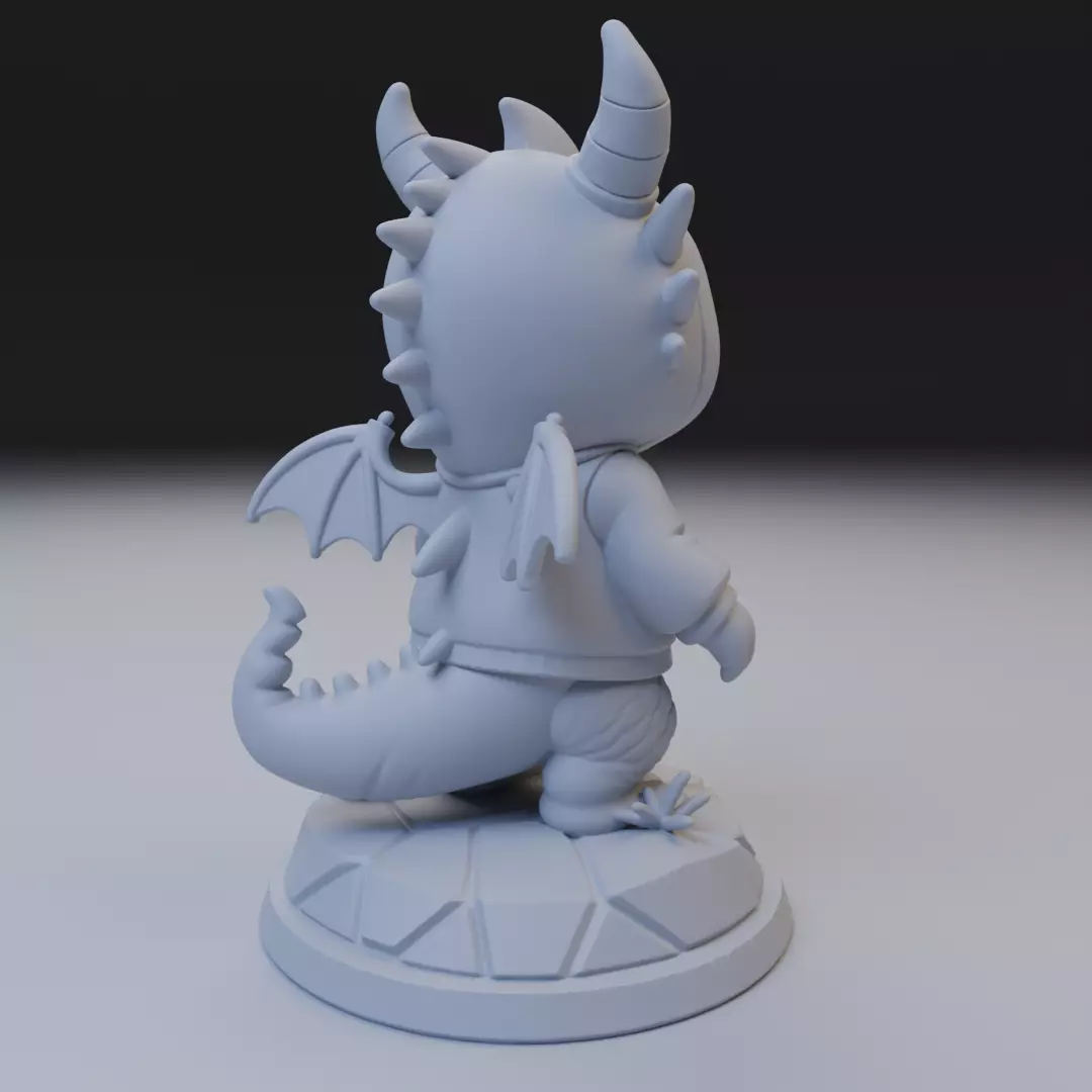 sweatshirt dragon 3D print model_14