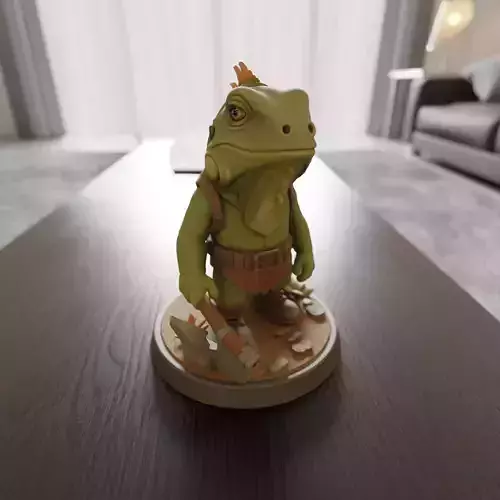 warrior iguana 3D print model