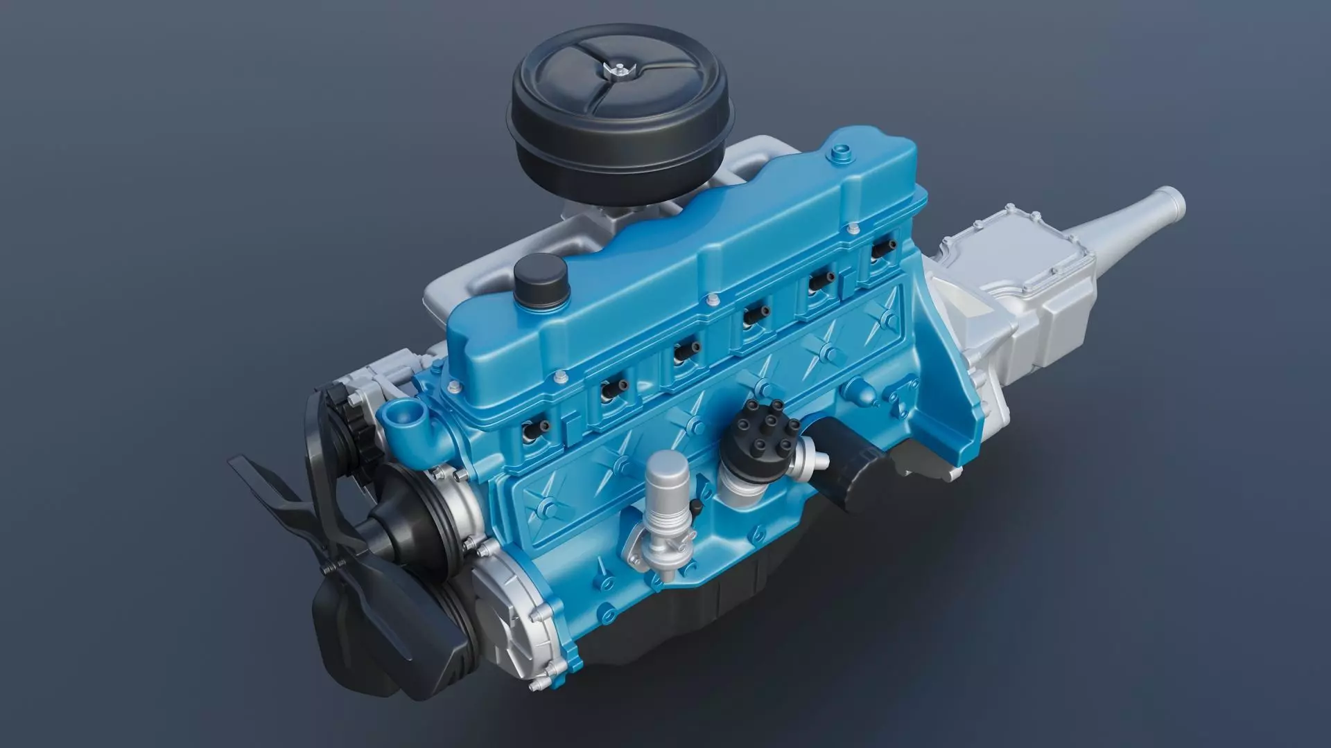 Pickup Truck F100 Long Bed 1966 3D print model_37