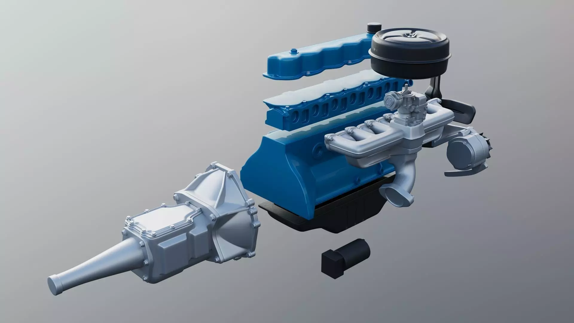 Pickup Truck F100 Long Bed 1966 3D print model_40