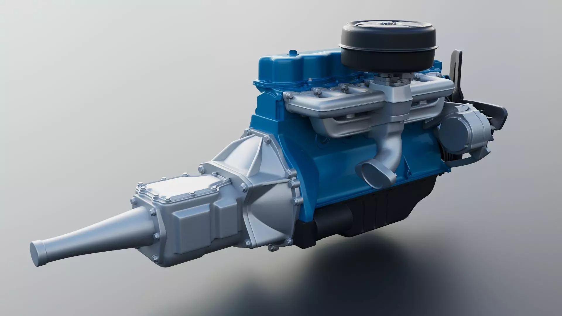 Pickup Truck F100 Long Bed 1966 3D print model_35