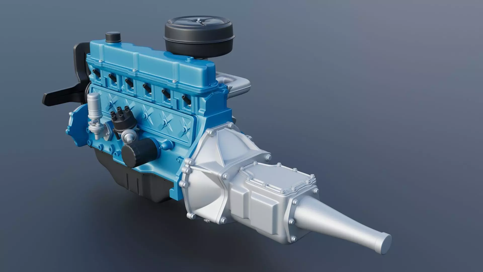 Pickup Truck F100 Long Bed 1966 3D print model_34