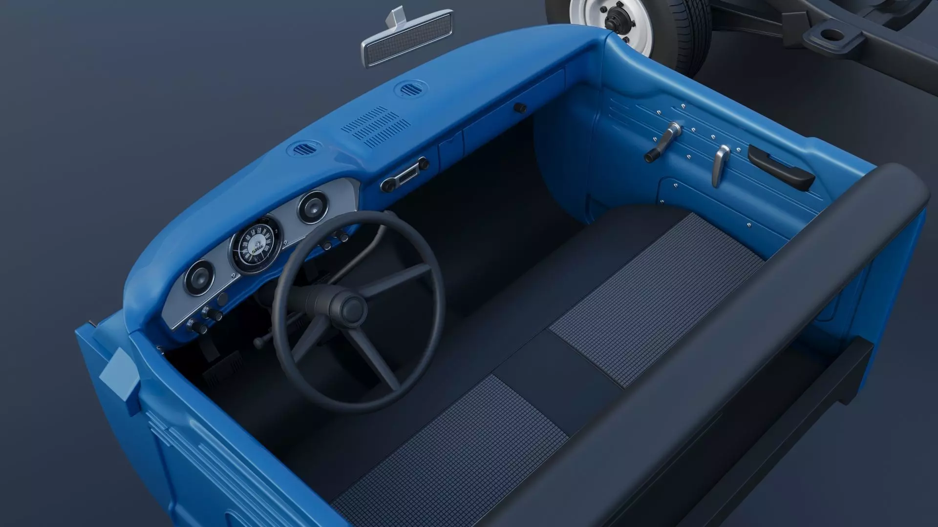 Pickup Truck F100 Long Bed 1966 3D print model_27