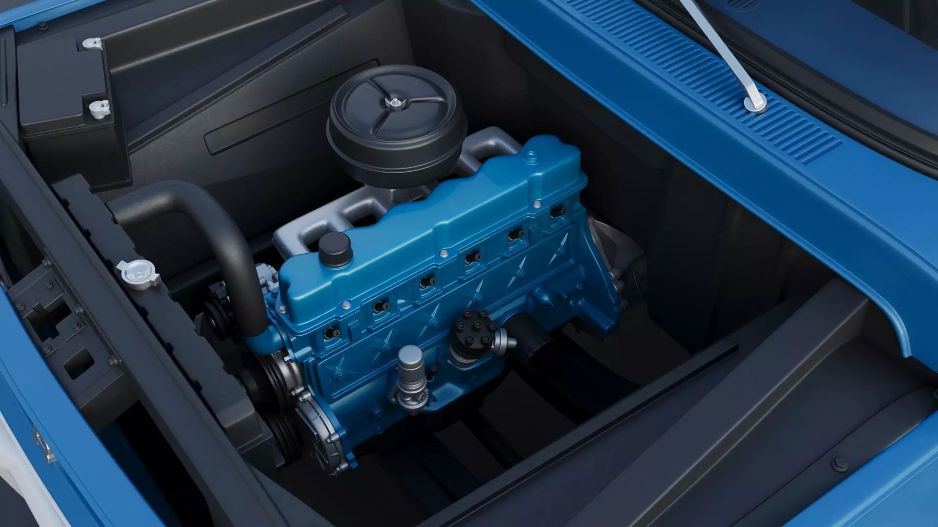 Pickup Truck F100 Long Bed 1966 3D print model_15