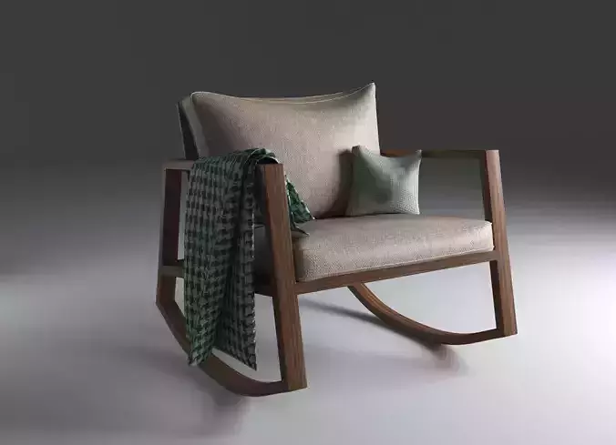 Elegant Wooden Lounge Chair