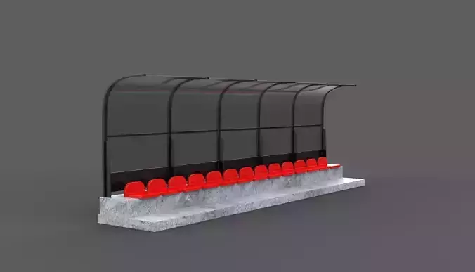 Soccer Bench 3D model