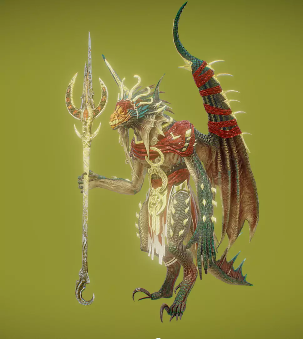 DRACOTAUR Low-poly 3D model_0