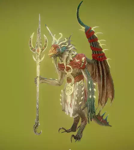 DRACOTAUR Low-poly 3D model