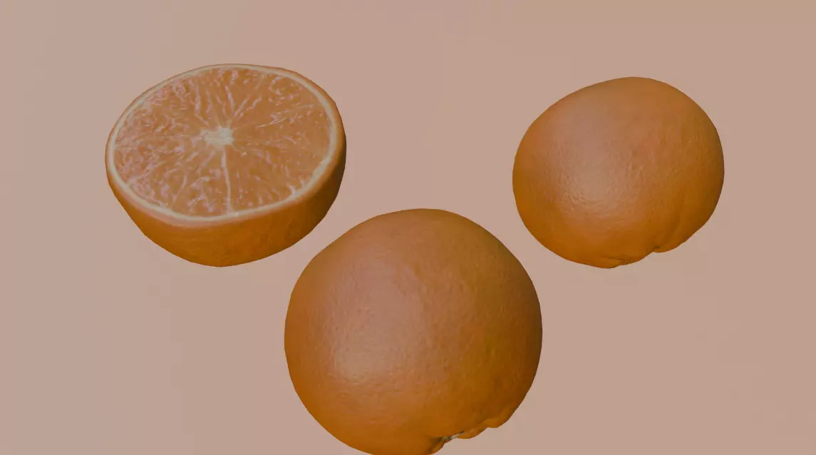 RealisticOrange3DModelSet 3D model_3