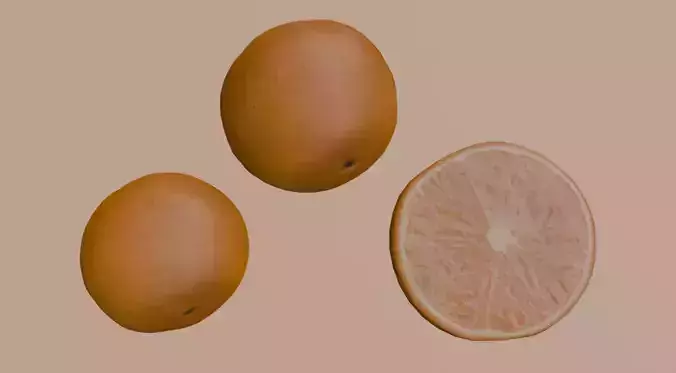 RealisticOrange3DModelSet