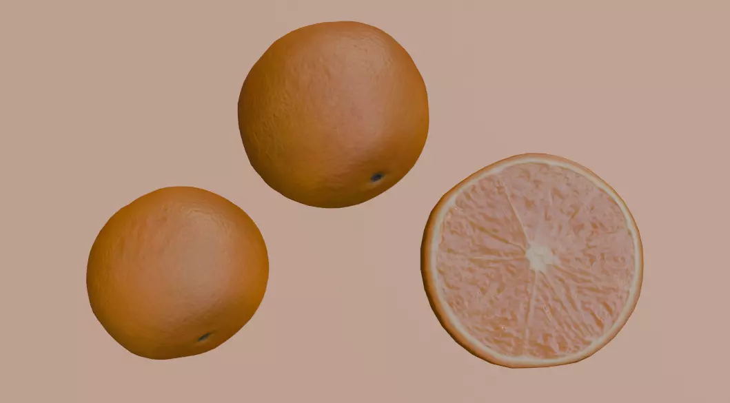 RealisticOrange3DModelSet 3D model_0