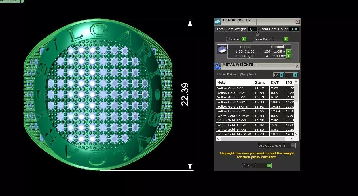 bvlgari tasli yuzuk  3D print model_4