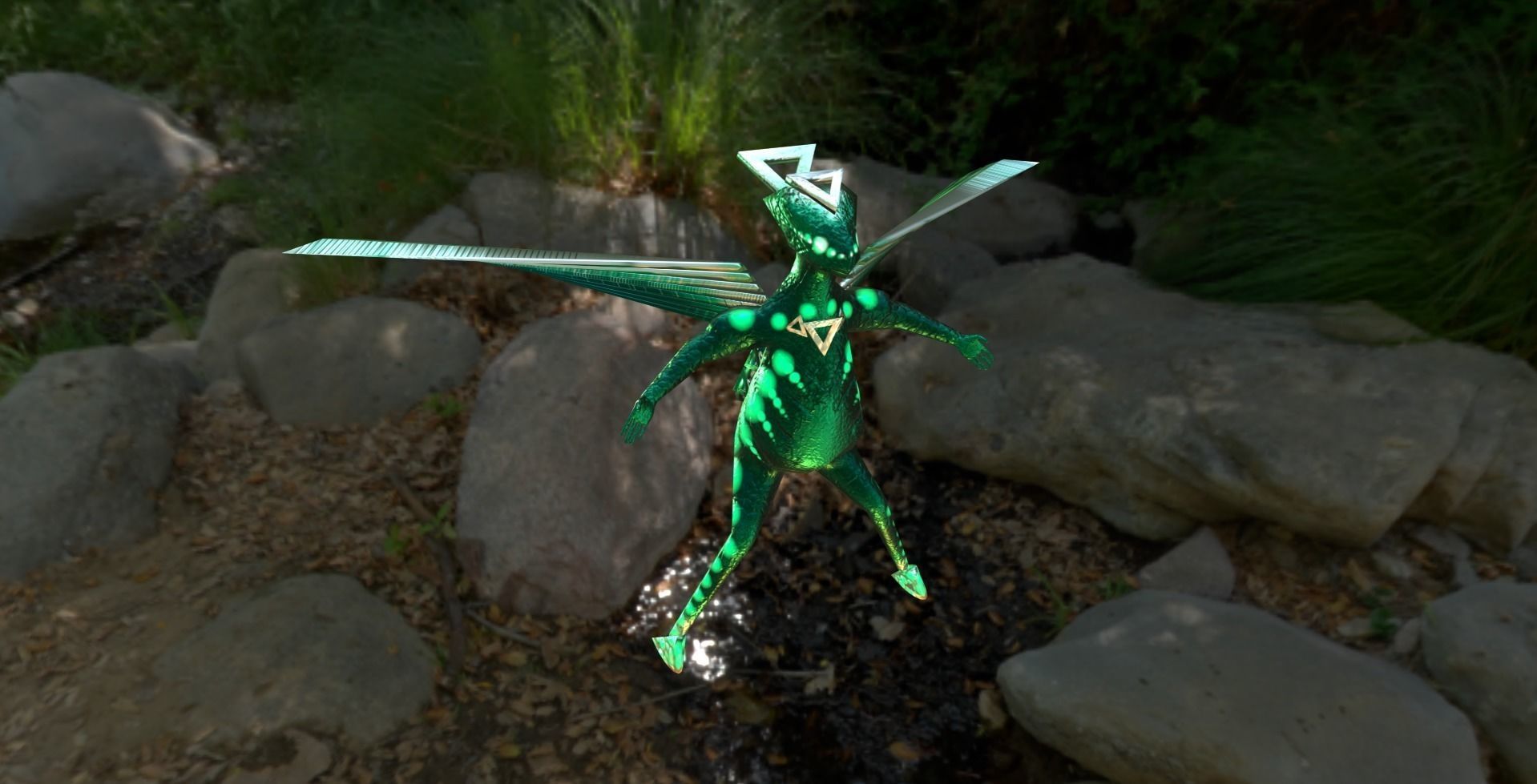 Angel of insects Free low-poly 3D model_0