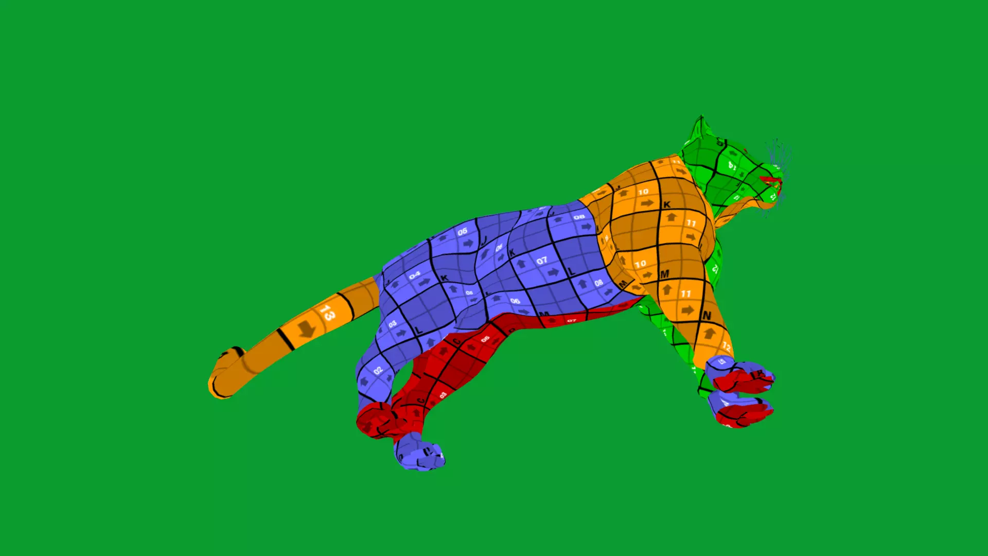 Snow Leopard Low-poly 3D model_33