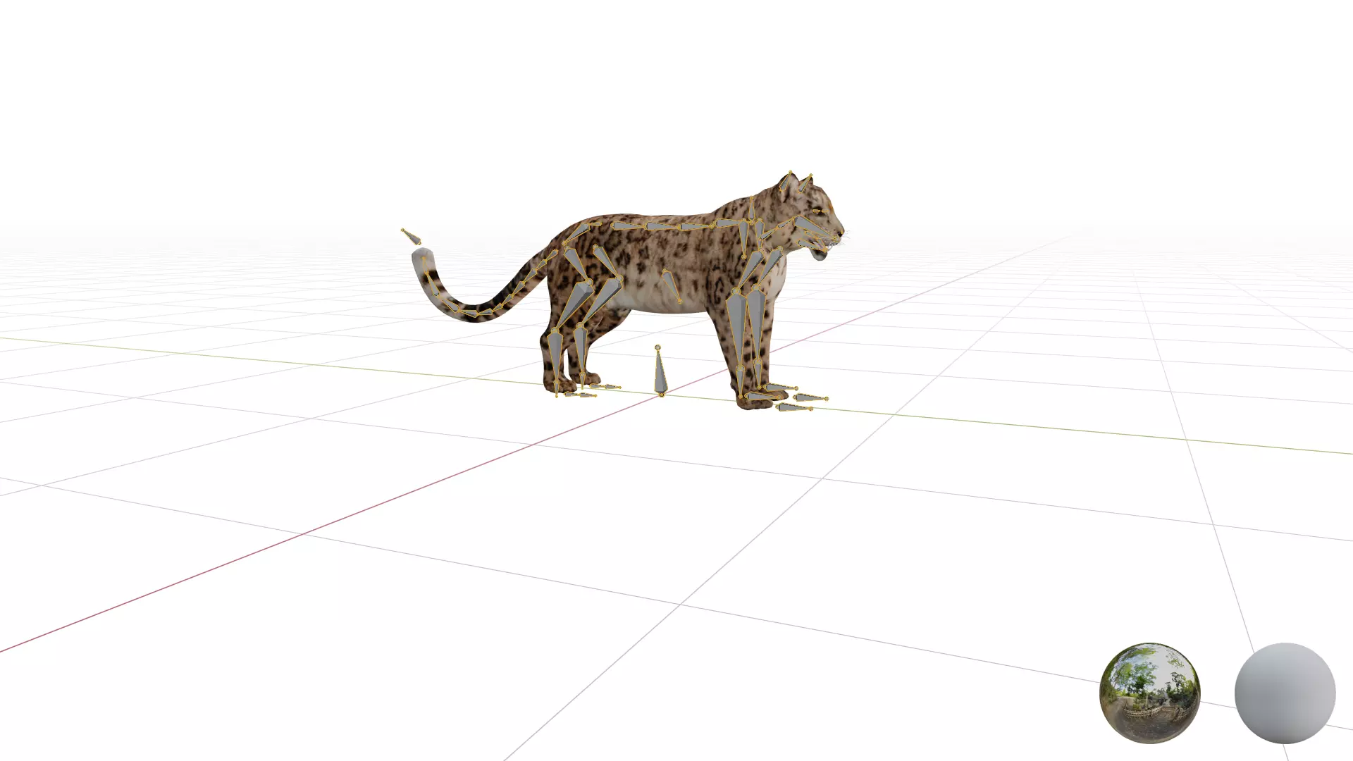 Snow Leopard Low-poly 3D model_49