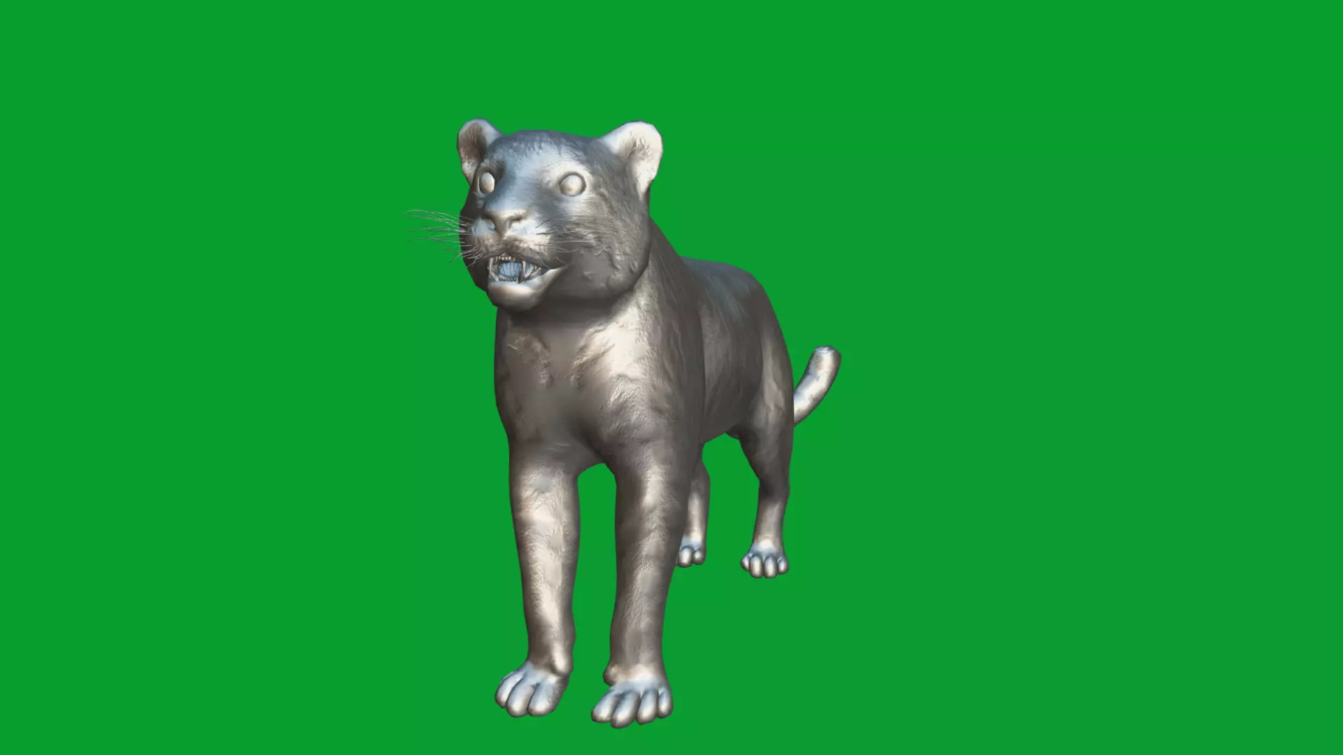 Snow Leopard Low-poly 3D model_21