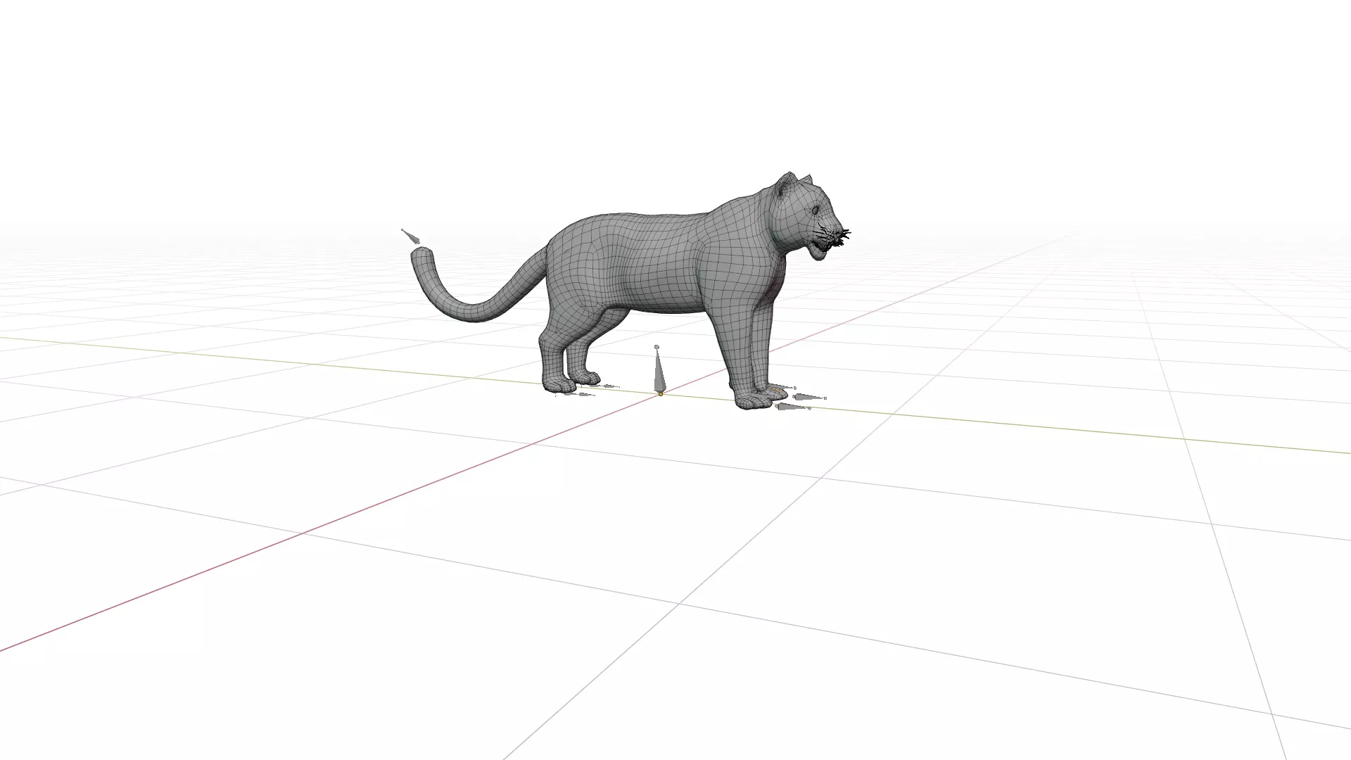 Snow Leopard Low-poly 3D model_18