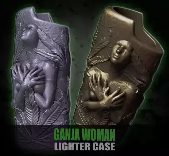 Ganja Woman Lighter Case  Bic Lighters