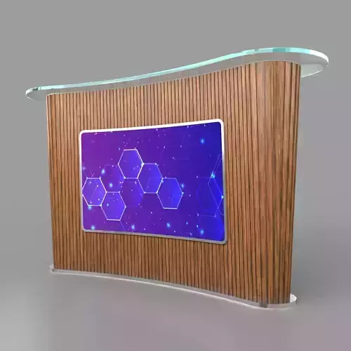 Studio news desk 3D model